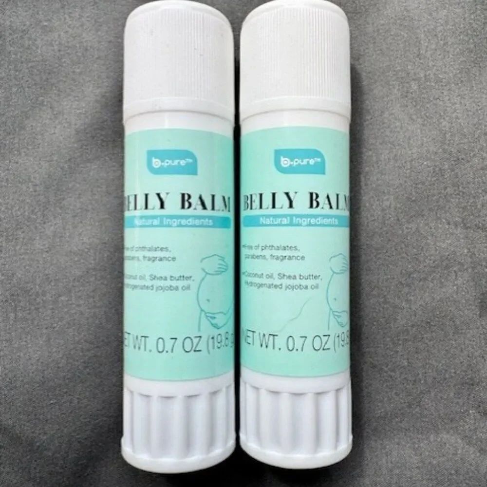 Set of 2 b.pure Natural Belly Balm Coconut Oil and Shea Butter